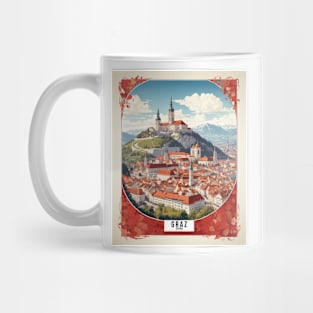 Graz Austria Vintage Travel Retro Tourism Mug